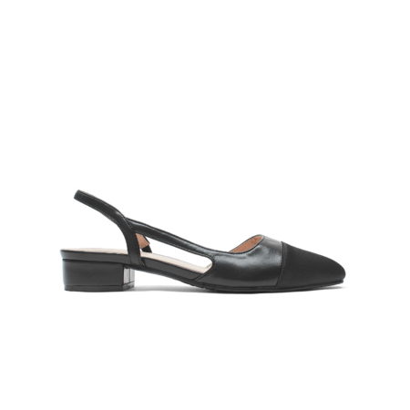 LIN25 -Giày búp bê Slingback (2phân/2cm) phối mũi basic Lin Collection