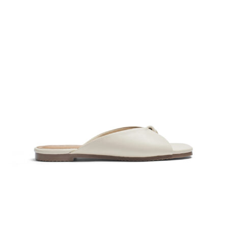 LIN53- Dép Mules Nữ Da Mềm Phom Tròn Phối Quai Nhún Casual Hàn Quốc Lin Collection