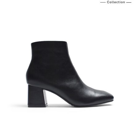 LIN50- Giày Boots Nữ Cao Cấp – Mũi Nhọn Cổ Thấp, Gót Vuông Sang Trọng Lin Collection