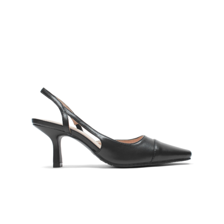 LIN26- Giày mint Slingback mũi nhọn phối cao 7cm Lin Collection