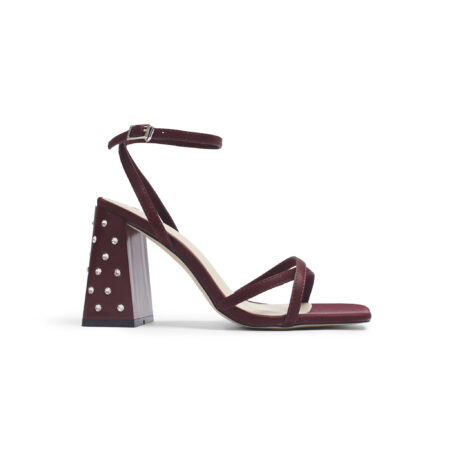 LIN92 - Sandal Nữ LIN Collection Gót Vuông Đính Đá Quai Mảnh Khóa Cài Thanh Lịch Sang Trọng Cao 8cm
