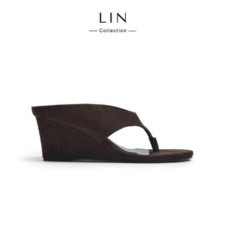 LIN113 - Dép Xuồng Quai Kẹp Nữ LIN Collection Phong Cách Minimalist Chất Liệu Da Lộn Cao Cấp Êm Ái
